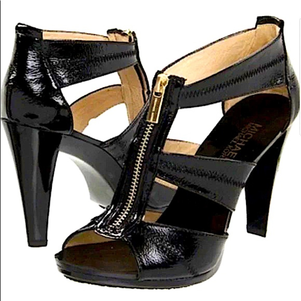 MICHAEL by MICHAEL KORS BERKLEY T STRAP  Faux Snake Heels